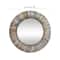 35" Gray Temper Border Coastal Style Round Wall Mirror